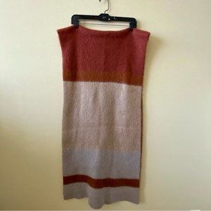Zara Accessories Knit Colorblock Winter Shabby Chic Comfy Rectangle Wrap Scarf
